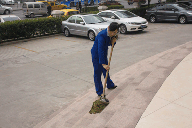 台阶清洁